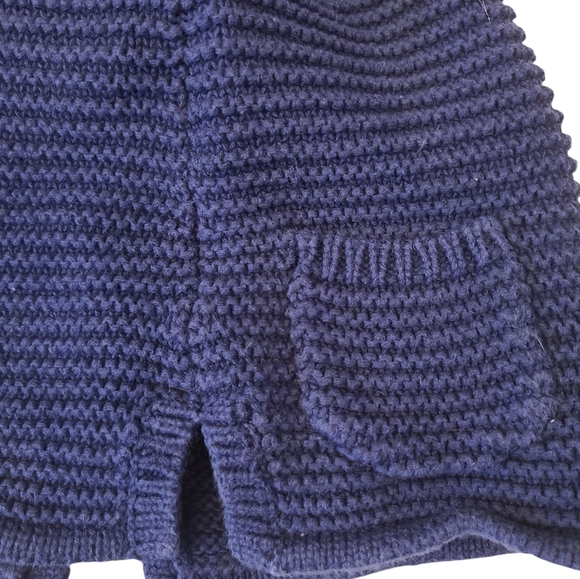 Old Navy Cardigan Chunky Navy Blue With Pockets‎ Infant Size 3-6 Months - Picture 5 of 12